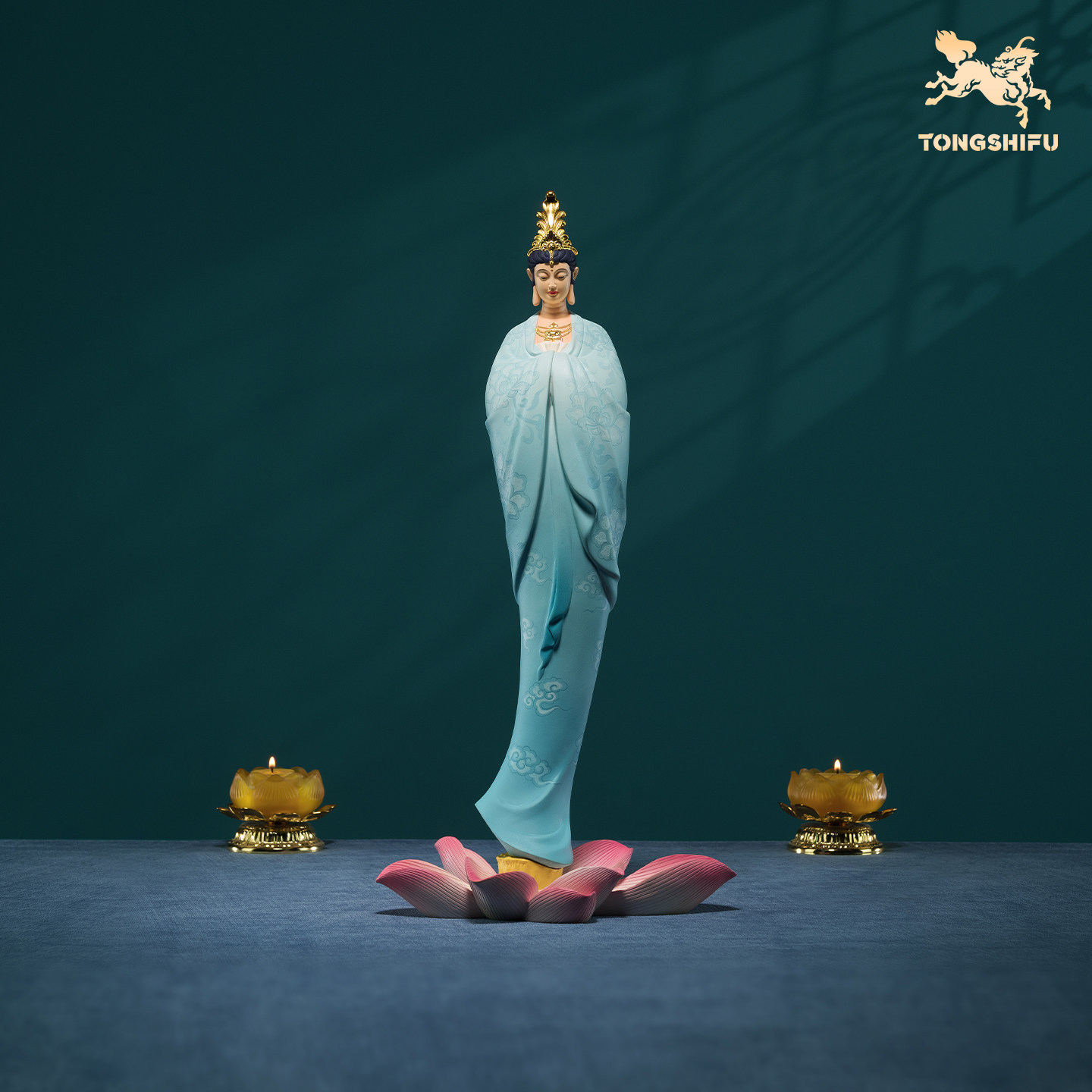 铜师傅《云影》客厅桌面铜观音摆件 家居装饰工艺品,家居饰品,桌面摆件,淘宝优惠券,粉丝福利购,淘宝优惠卷