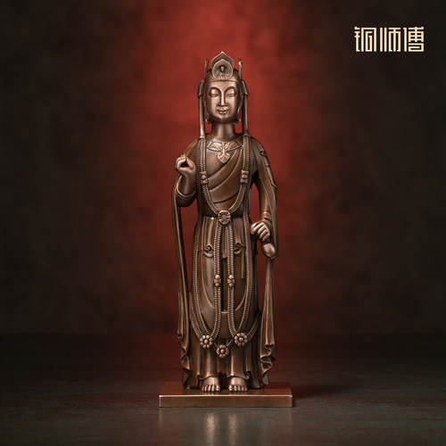 铜师傅《观音菩萨铜立像》摆件