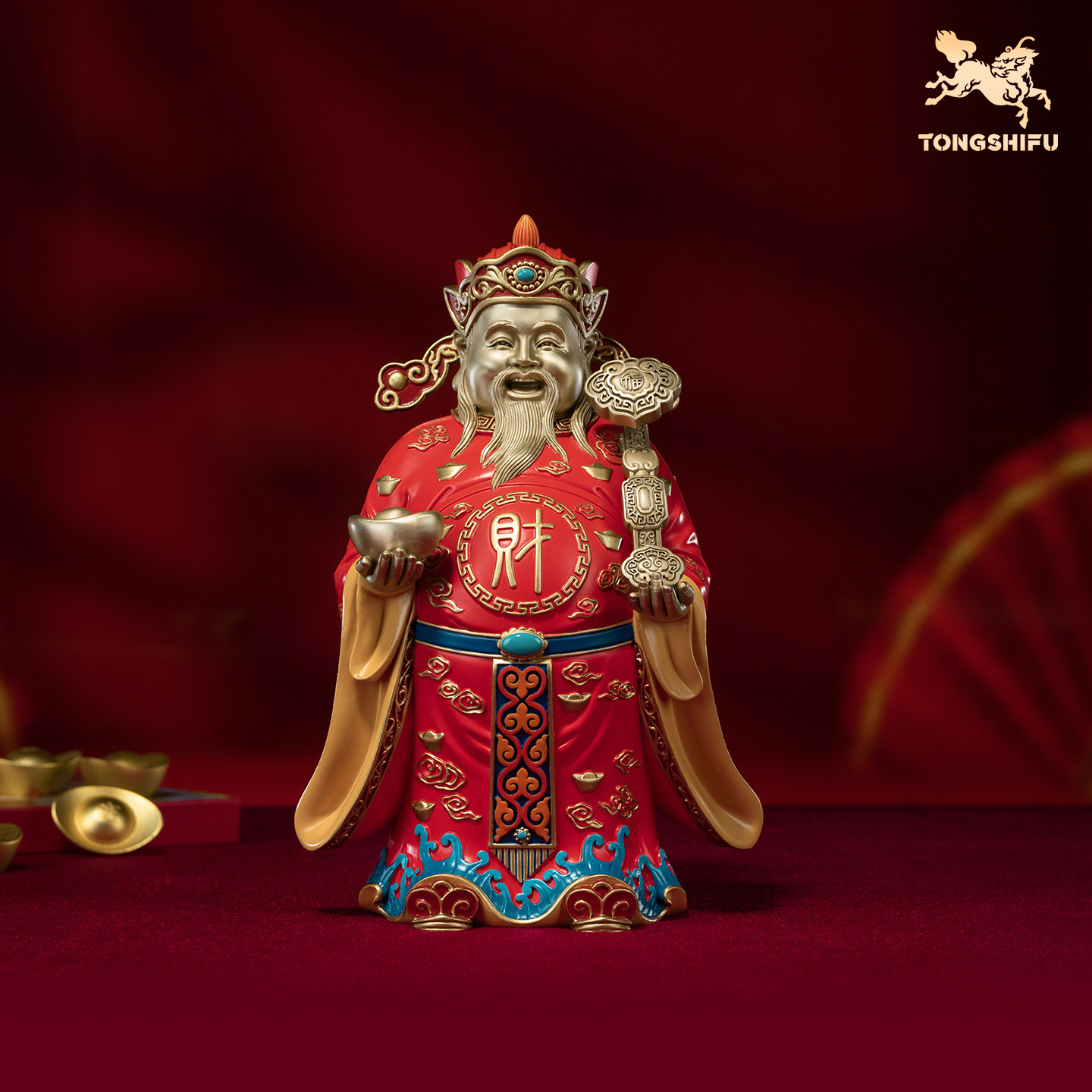 铜师傅《财神到》客厅桌面财神爷铜摆件 家居装饰工艺品,家居饰品,桌面摆件,淘宝优惠券,粉丝福利购,淘宝优惠卷