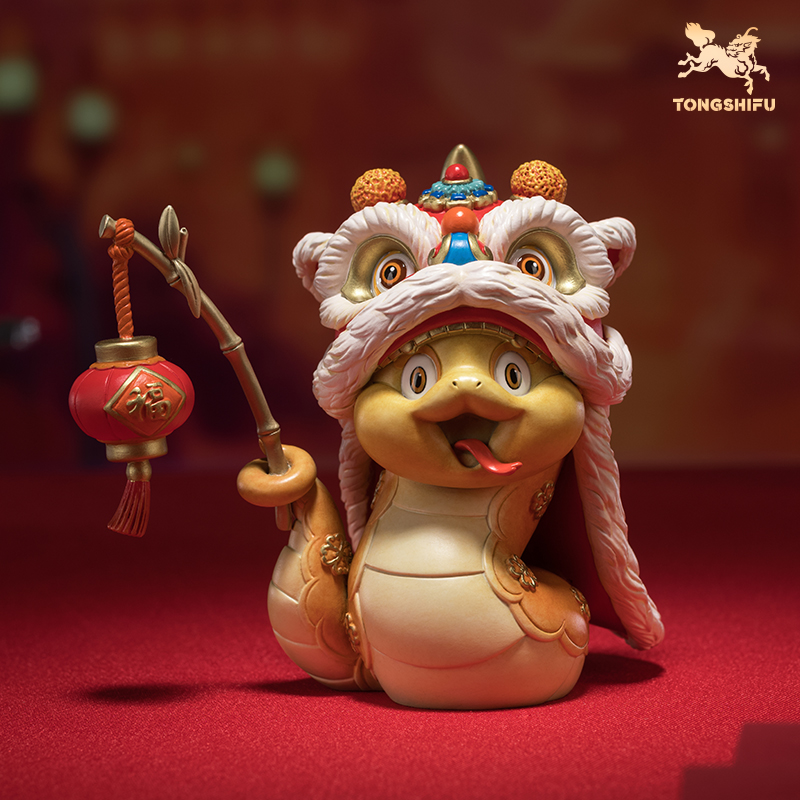 铜师傅《金蛇迎福》铜摆件