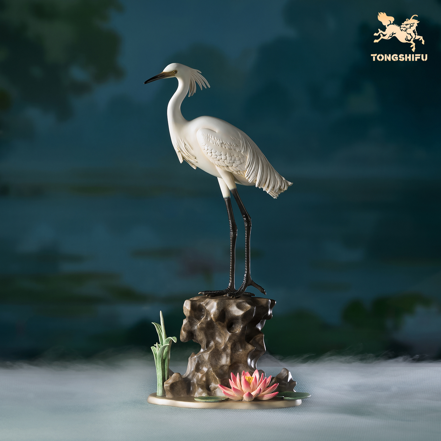 铜师傅《一鹭连科》摆件