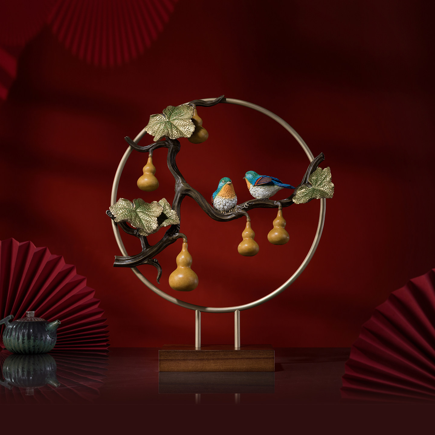 铜师傅《福禄长久》客厅桌面铜葫芦摆件 家居装饰工艺品,家居饰品,桌面摆件,淘宝优惠券,粉丝福利购,淘宝优惠卷