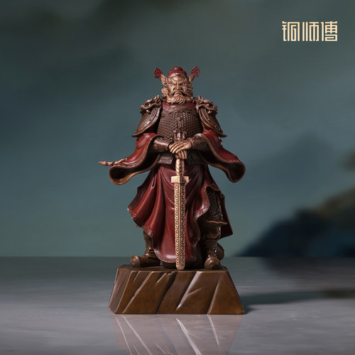 铜师傅紫铜钟馗摆件乔迁开业