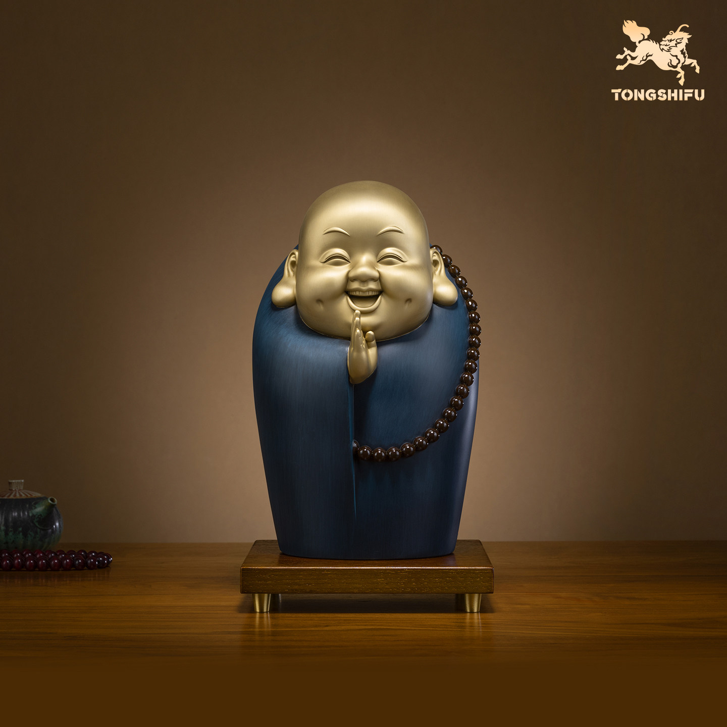 铜师傅《我心常乐》客厅桌面佛像铜摆件 家居装饰工艺品,家居饰品,装饰摆件,淘宝优惠券,粉丝福利购,淘宝优惠卷