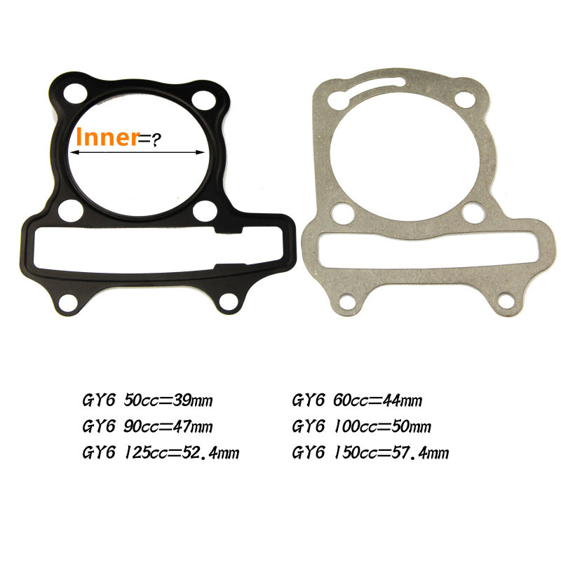 GY6150发动机缸体密封垫上下垫气缸头铁垫摩托车踏板125 80缸纸垫