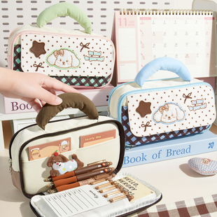 2026新款 男孩男生小学生一年级幼儿园铅笔盒女生高颜值女笔盒儿童 手提笔袋大容量多层分隔可爱文具袋女孩款