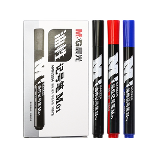 晨光油性记号笔油墨水防水防油速干不掉色加粗黑油笔快递工地专用装修水泥墙粗笔头油型大头工业黑色粗头勾线