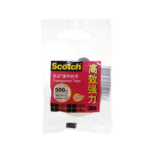美国3m文具胶带Scotch思高小胶带透明强力小号胶纸1.8cm单面小窄胶带学生用错题改错细胶布小卷细窄学生超细