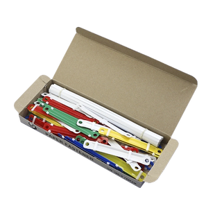 300套金属装订夹条a4资料文件凭证装订成册工具压条神器五金两孔打孔机活页扣双孔封闭式二孔圈弯脚型原子夹