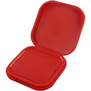 晨光速干印台便携式印尼盖章油硬泥盒按手印小印泥水手指红色印泥台快干海绵水性印盒印油红印章方形专用老式