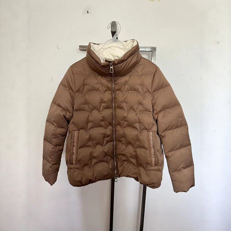 天轩商场同款冬季女羽绒服立领休闲风短款修身白鸭绒TJDY251