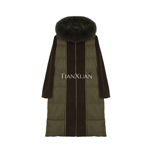 天轩加厚保暖中长款羽绒服