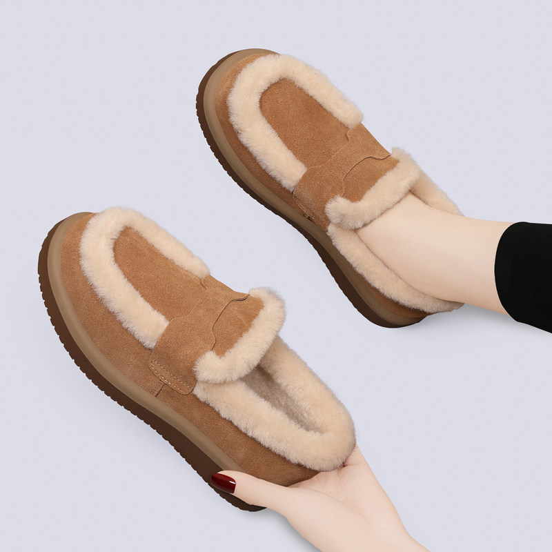 商场正品2025秋冬新款雪地靴皮毛一体增高软底外穿加绒保暖豆豆鞋,女鞋,时尚雪地靴,淘宝优惠券,粉丝福利购,淘宝优惠卷