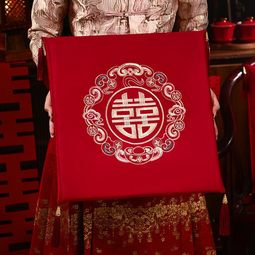 结婚跪垫新郎新娘改口敬茶坐福垫