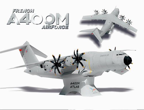 送工具1:76手DIY工拼装立体纸模型空客A-400M运输飞机 3D折纸玩具