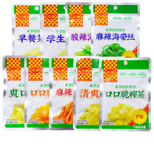川南下饭菜53g袋装口口脆学生榨菜麻辣萝卜干海带丝鲜香清淡榨菜 - 封面
