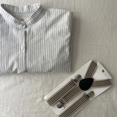 百搭四季 the 可用男女童 优质法式 复古条纹背带夹儿童款 tree 树