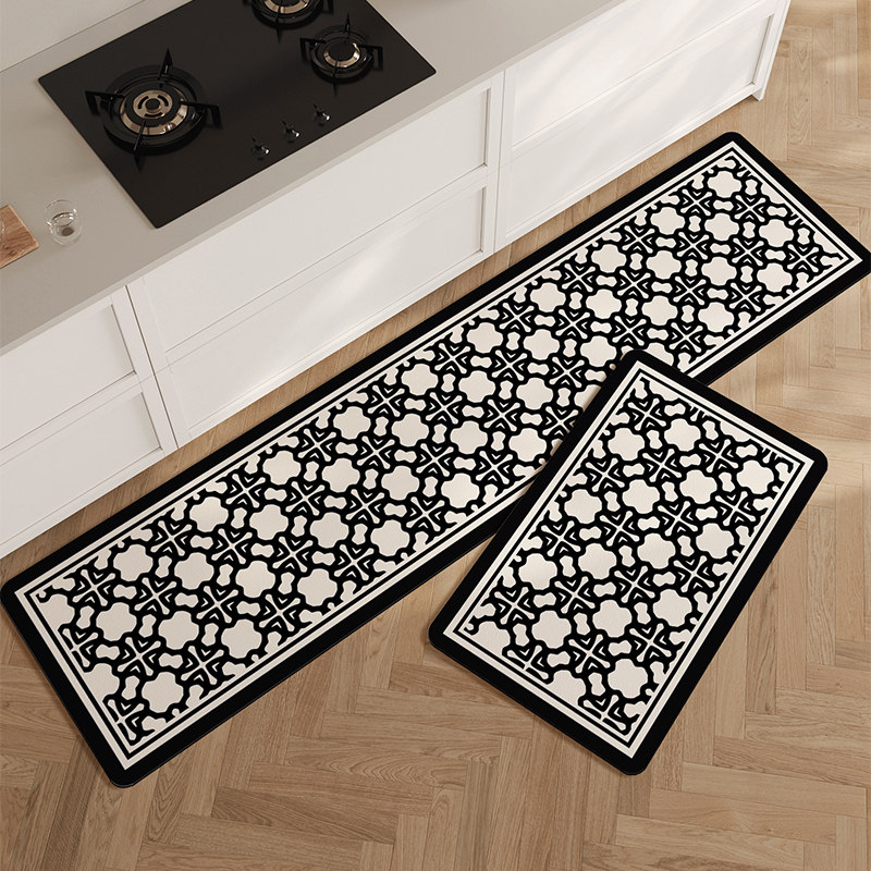 美式高级感厨房地垫防滑防油防摔可擦免洗耐脏洗手台吸水脚垫整铺