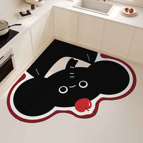 厨房地垫防滑防油防水吸水吸油速干脚垫耐脏可擦免洗专用家用地毯