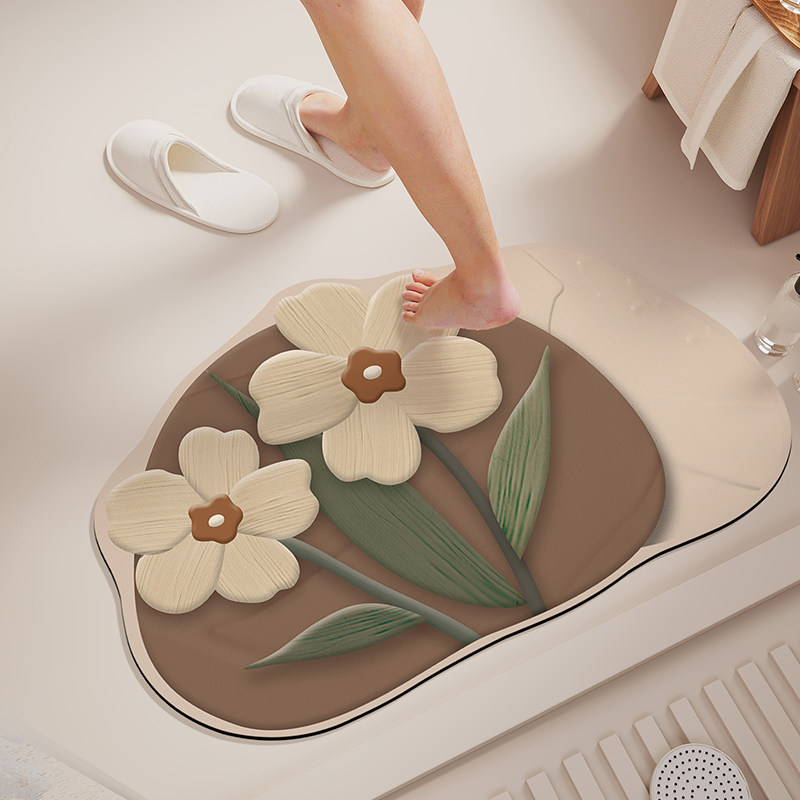 异形浴室地垫防滑超强吸水软垫洗手间卫生间脚垫子厕所门口地毯
