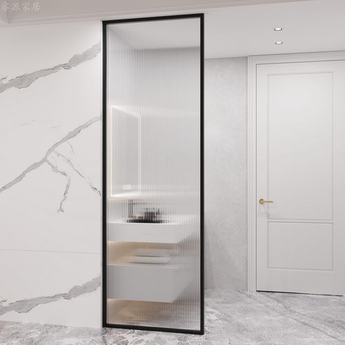 铝合金长虹玻璃隔断现代简约客厅不锈钢卫生间洗手台铁艺屏风定制