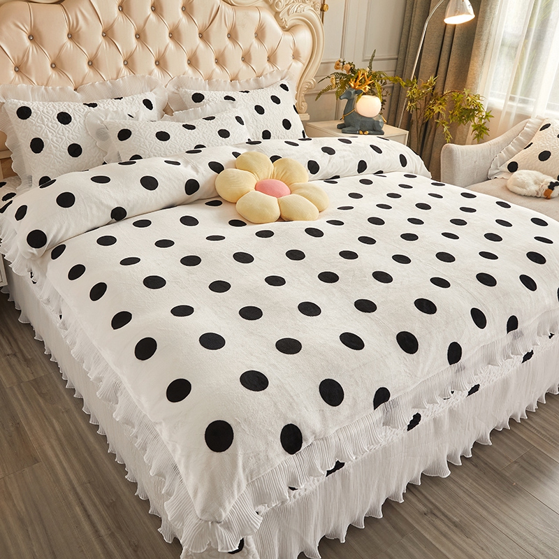 韩式风印花牛奶绒220*240被套