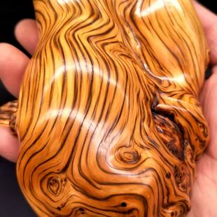 太行崖柏瘤花海南黄花梨手把件随形根雕摆件陈化料烟斗弹弓