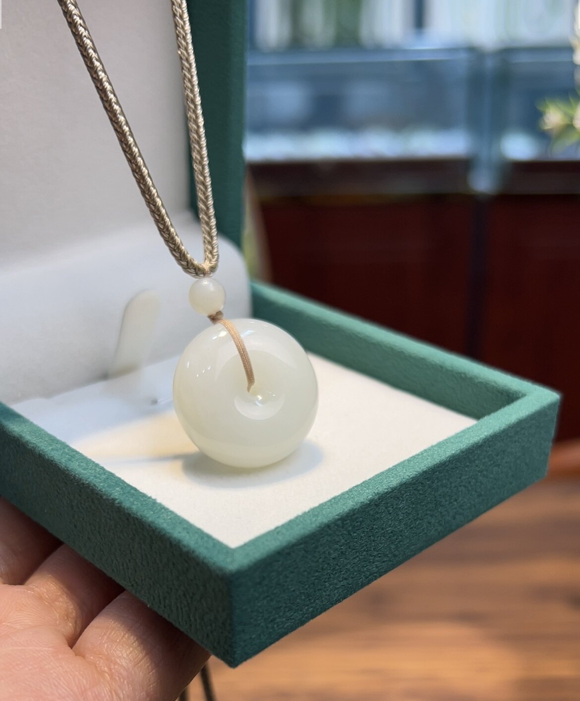 新疆直发正品和田玉羊脂白玉平安扣吊坠天然玉石俄料挂件带证书