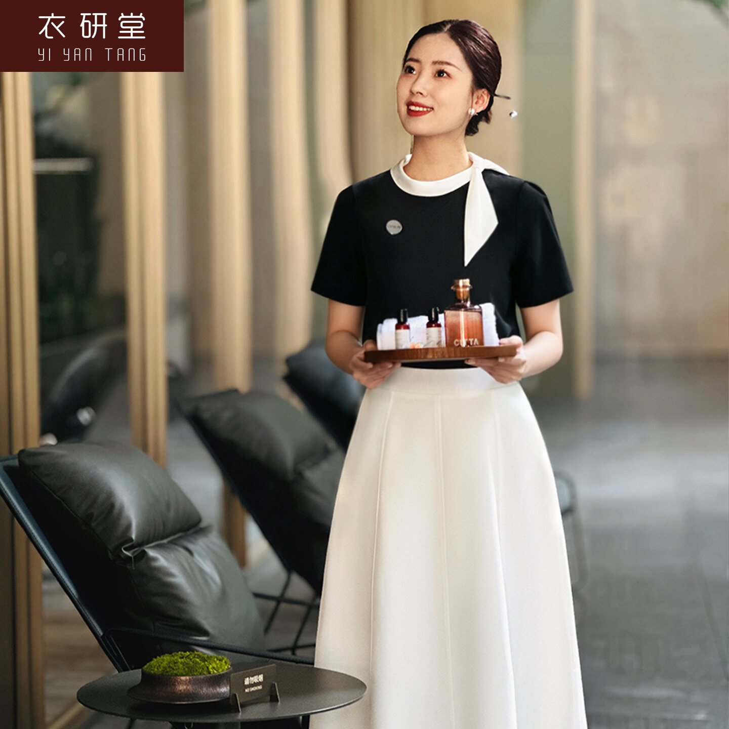 衣研堂美容院工作服夏季美容技师图片