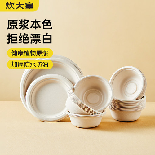 炊大皇一次性碗盘甘蔗浆餐盘户外