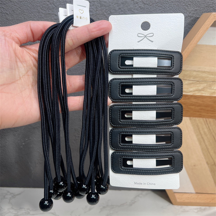 台湾产黑色加粗传统长绳皮筋发绳高弹力女童扎马尾绳碎发方形夹子,童装/婴儿装/亲子装,发饰,淘宝优惠券,粉丝福利购,淘宝优惠卷