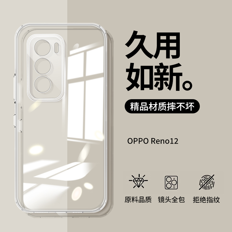 opporeno12手机壳reno11pro透明