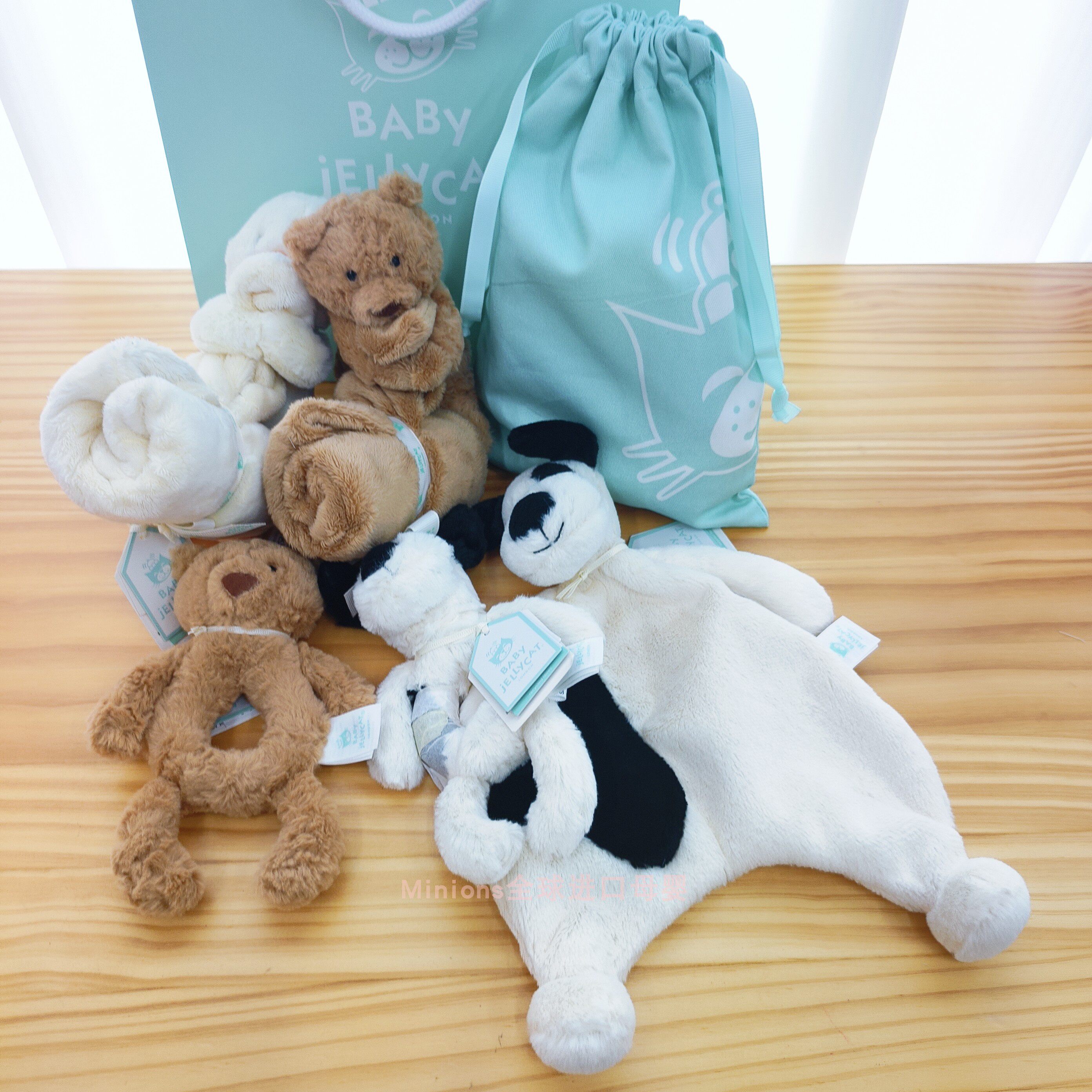 英国Jellycat邦尼兔音乐拉铃摇铃婴儿安抚巾布书礼盒新生儿系列