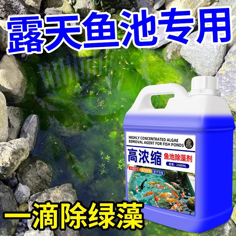鱼缸除藻去苔剂青苔清除剂不伤鱼池去除水藻绿水绿藻黑毛藻专用零