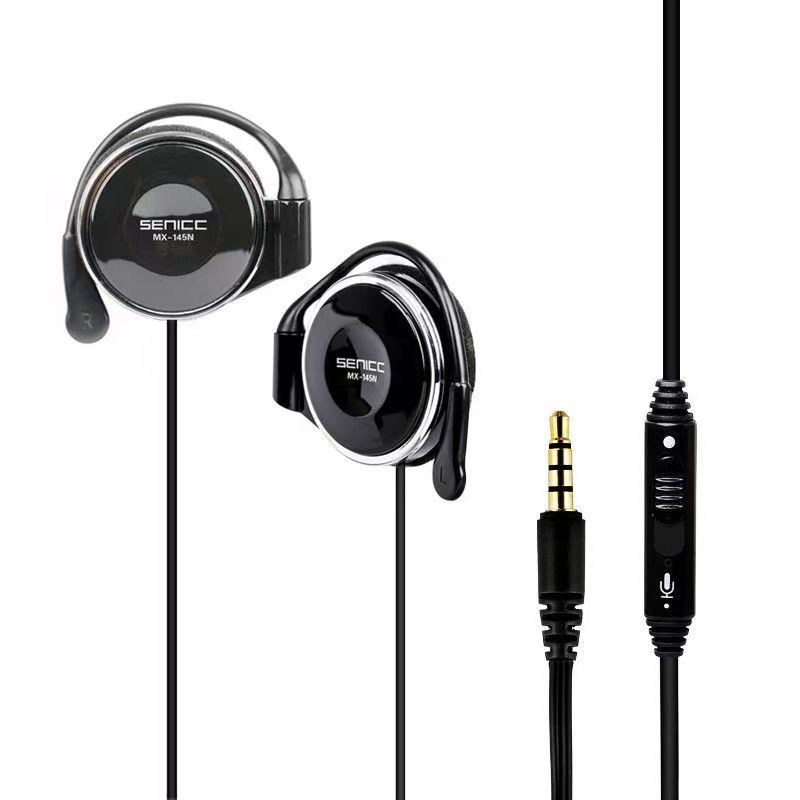 挂耳式有线耳机3.5mm接口耳机高音质耐用品质运动带麦线控2米便携