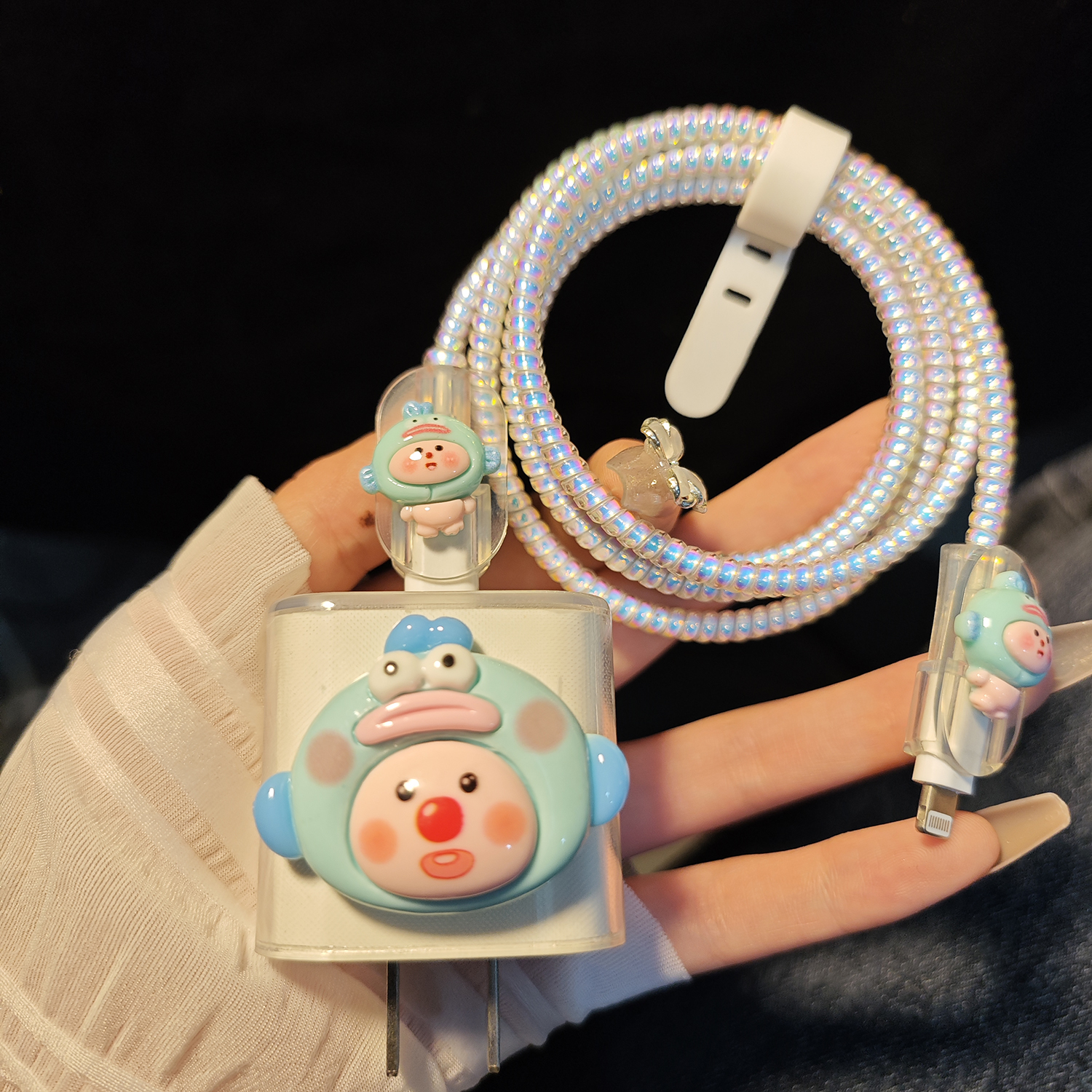 iphone16数据线保护线 适用苹果15promax充电器保护套20w缠绕ipad