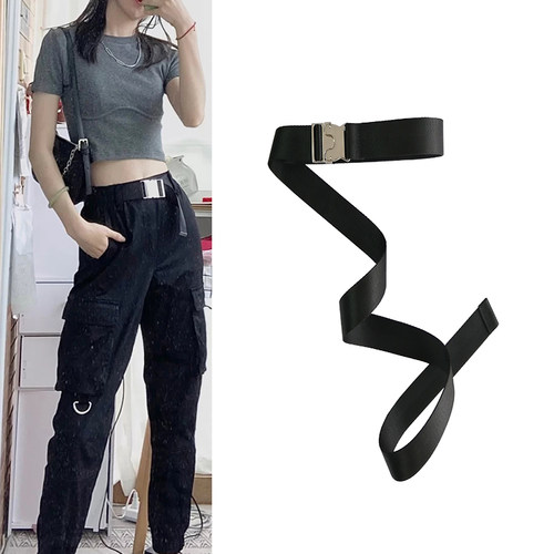 尼龙金属插扣腰带工装ins余文乐