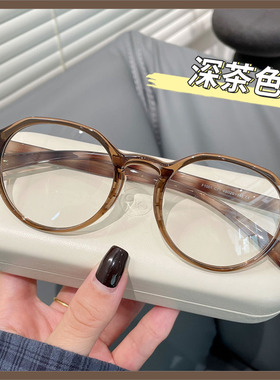 韩系超轻TR90近视眼镜框女可配高度数镜片素颜学生显脸小眼镜架男