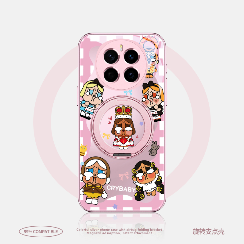 新款带支架指环扣手机壳二合一