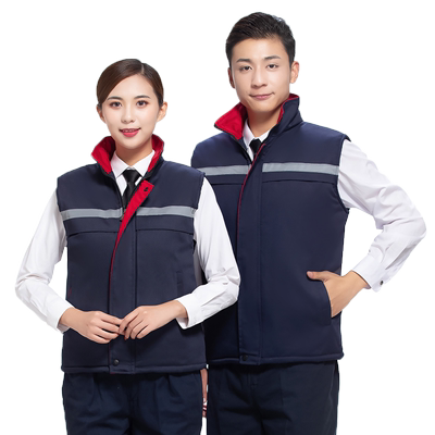 棉马甲加厚冬季环卫工程背心定制