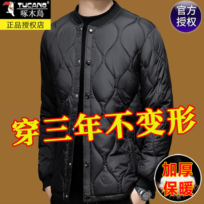 啄木鸟中老年男羽绒棉服爸爸棉衣