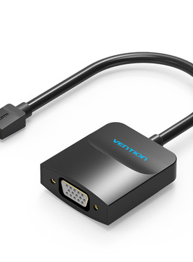 威迅微型迷你microHDMI转VGA线电脑相机高清转换器接头带音频供电