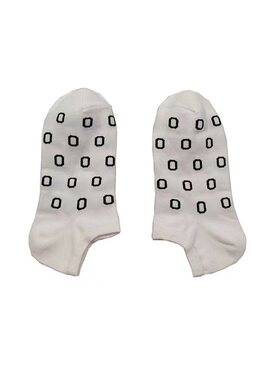 odbo新款日系纯棉船袜女夏季新款黑白色字母