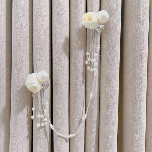 手工立体山茶花手缝手工胸花材料