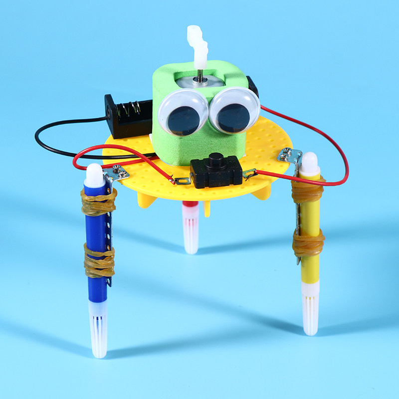 儿童科技手工小制作物理发明材料小学stem科学实验涂鸦机器人模型