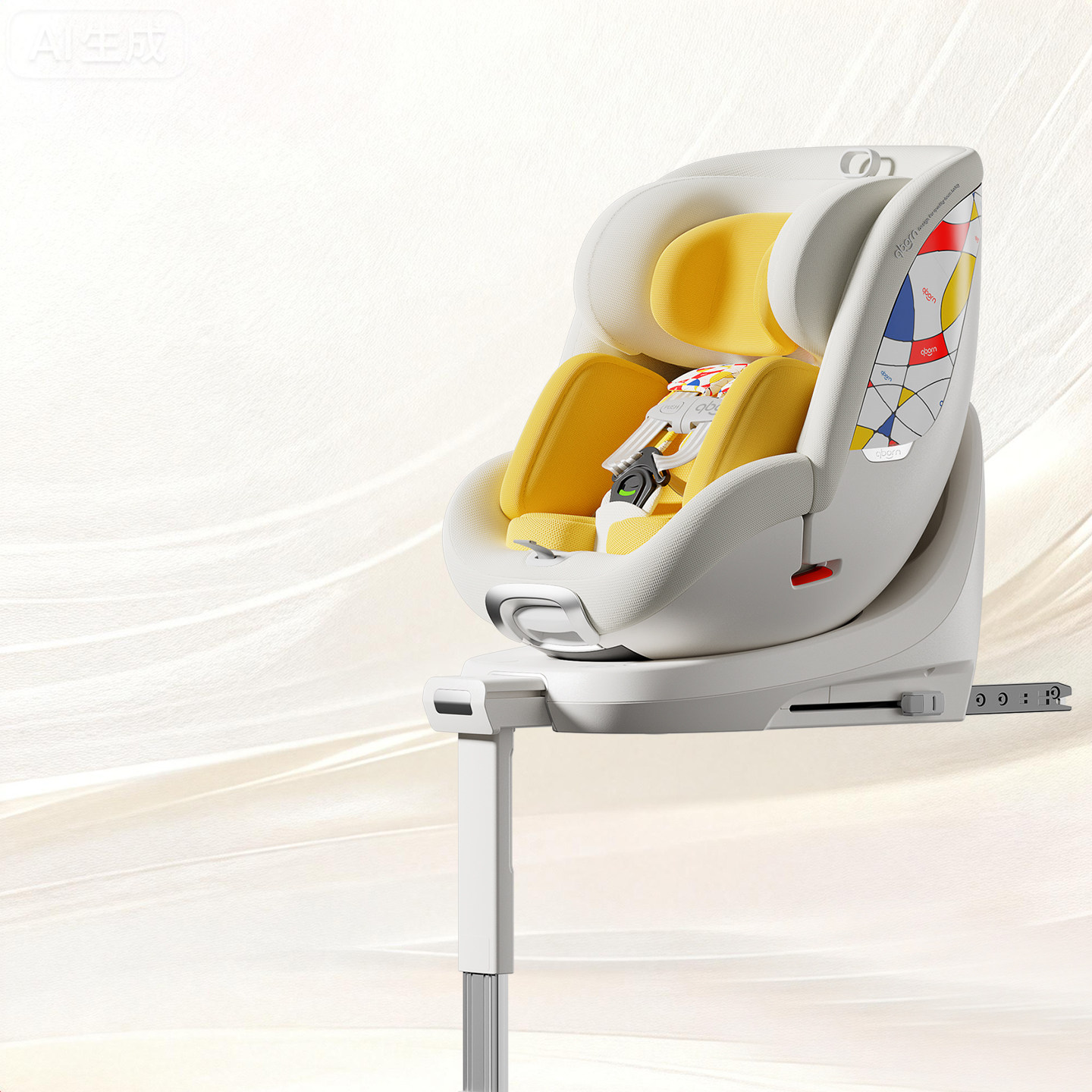 qborn小海豚pro新国标汽车儿童安全座椅新生儿通风加热婴儿0-7岁