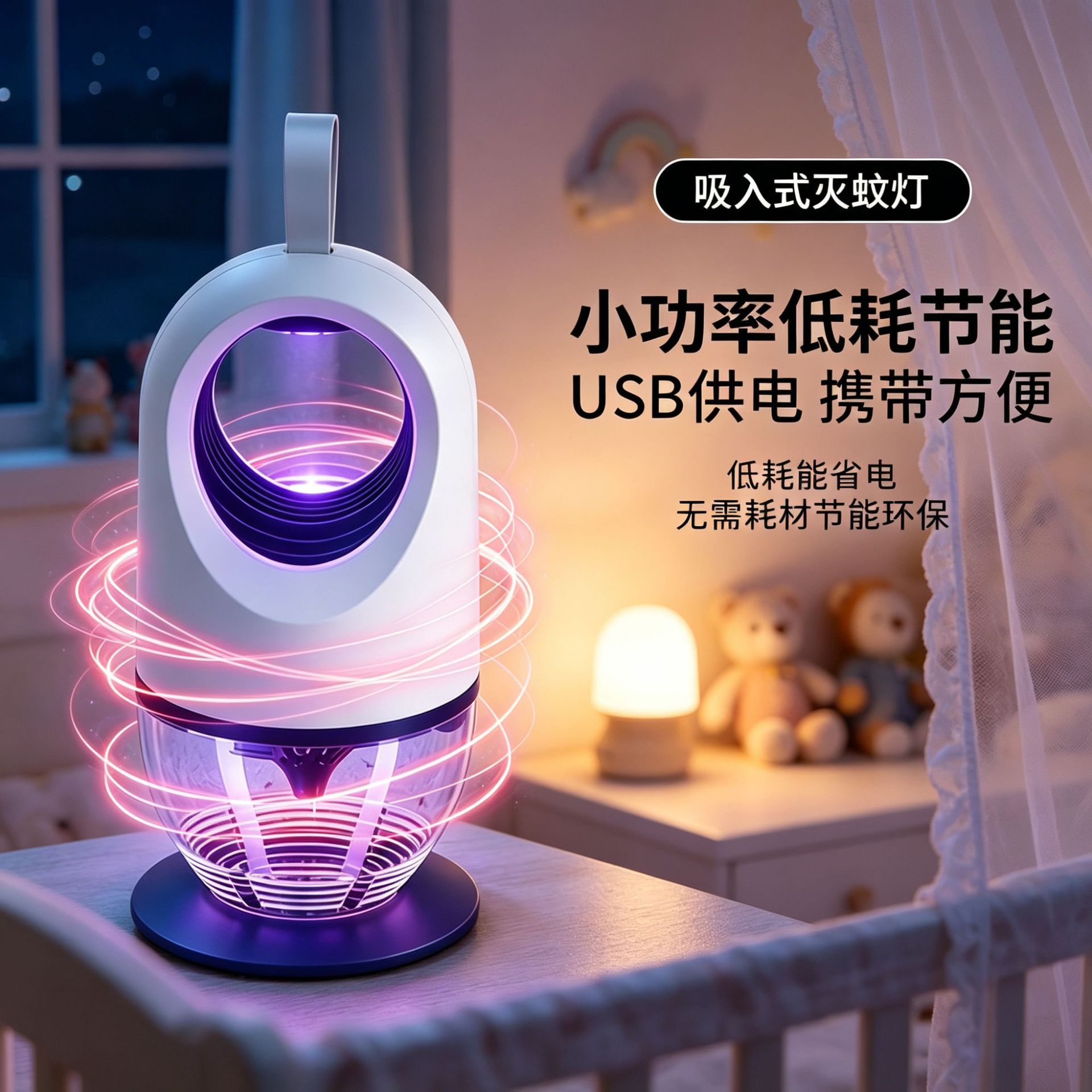 全自动强效吸入式静音灭蚊灯