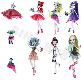 正版精灵怪物高中克娘尸尸鱼妹配件衣服鞋子娃衣套装Monster High