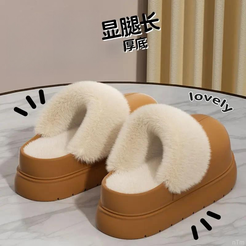 秋冬爆款软底增高棉拖鞋女2025新款外穿可爱可拆卸机洗加绒棉拖女