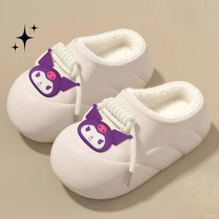 女款 包头厚底防滑保暖毛毛鞋 秋冬2025新款 网红外穿棉拖鞋 爆款 拖鞋